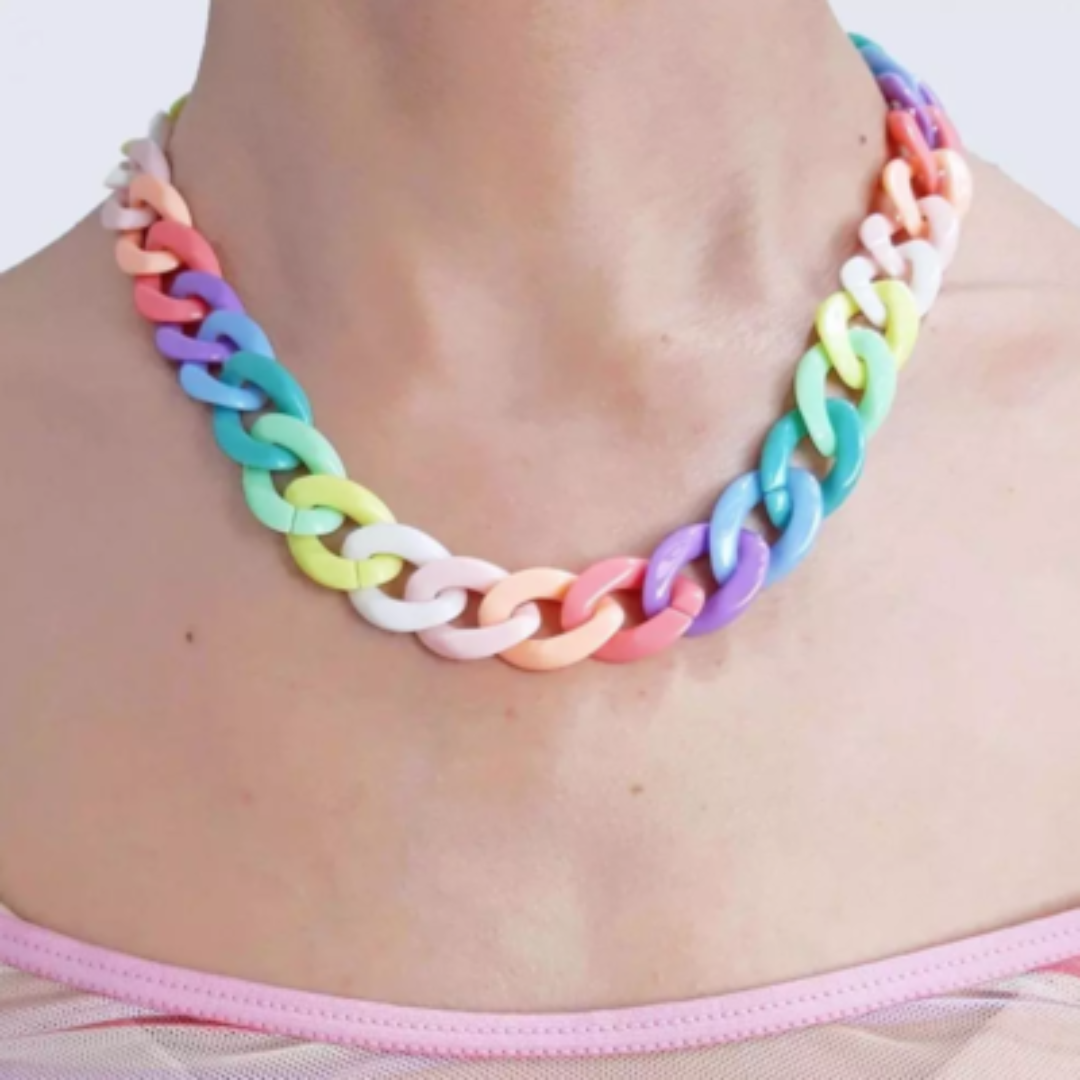 Collar De Resina De Colores🌈