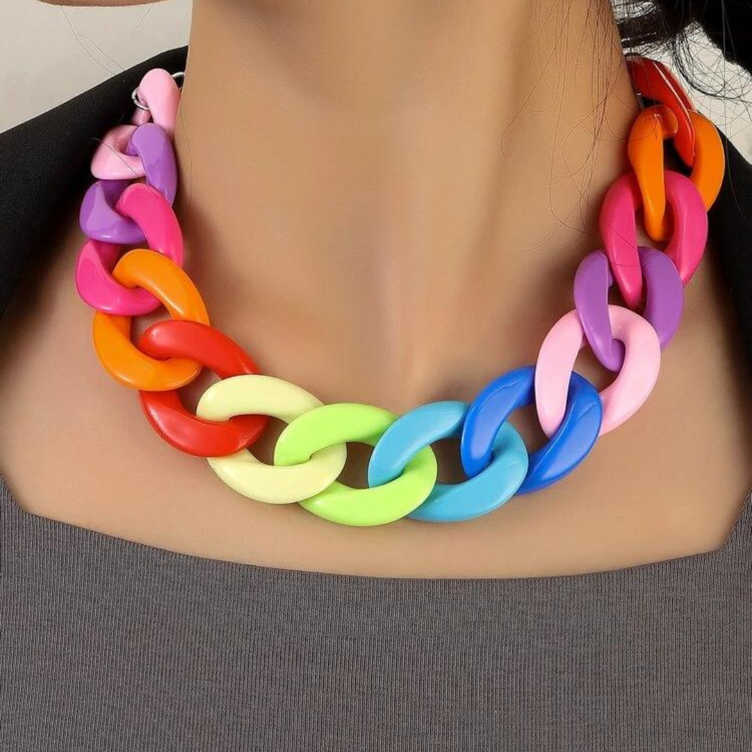 Collar De Resina De Colores🌈