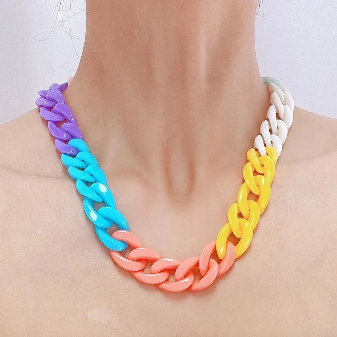 Collar De Resina De Colores🌈